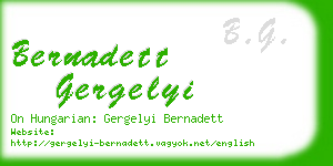 bernadett gergelyi business card